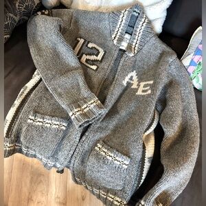 American Eagle Outfitters Olive Knit Cardigan